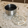 RVS kookpan met hybride oppervlak met deksel Ø 24 cm (4,5 l)