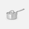 Steelpan van meerlaags roestvrij staal met deksel zonder klinknagels Ø 16 cm (1,2 l)