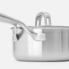 Steelpan van meerlaags roestvrij staal met deksel zonder klinknagels Ø 16 cm (1,2 l)
