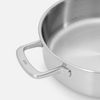 Tegame-pan van meerlaags roestvrij staal met deksel, zonder klinknagels Ø 28 cm (4 l)
