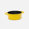 Geëmailleerde gietijzeren pan met deksel Ø 20 cm (2 l), geel