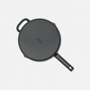 Geëmailleerde gietijzeren pan zonder deksel, Ø 26 cm, zwart