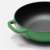 Geëmailleerde gietijzeren Tegame-pan met deksel Ø 26 cm (3,5 l), groen
