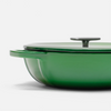 Geëmailleerde gietijzeren Tegame-pan met deksel Ø 26 cm (3,5 l), groen