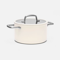 Kookpan met keramische anti-aanbaklaag Meda 3.0 en deksel Ø 24 cm (5,5 l), crème