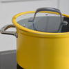 Kookpan met keramische anti-aanbaklaag Meda 3.0 en deksel Ø 24 cm (5,5 l), geel