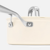 Steelpan met keramische anti-aanbaklaag Meda 3.0 en deksel Ø 20 cm (2,4 l), crème