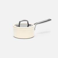 Steelpan met keramische anti-aanbaklaag Meda 3.0 en deksel Ø 16 cm (1,3 l), crème