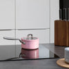 Steelpan met keramische anti-aanbaklaag Meda 3.0 en deksel Ø 16 cm (1,3 l), roze
