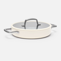 Tegame-pan met keramische anti-aanbaklaag Meda 3.0 en deksel Ø 28 cm, crème