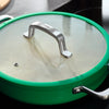 Tegame-pan met keramische anti-aanbaklaag Meda 3.0 en deksel Ø 28 cm, groen