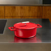 Kookpan Mattia 3.0, Ø 20 cm (2 l) - Geëmailleerde gietijzeren kookpan met deksel, rood