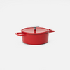 Geëmailleerde gietijzeren braadpan Mattia 3.0 met deksel Ø 20 cm (2 l), rood
