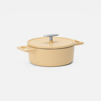 Geëmailleerde gietijzeren braadpan Mattia 3.0 met deksel Ø 20 cm (2 l), crème