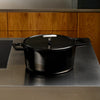 Kookpan Mattia 3.0, Ø 26 cm (5,5 l) - Geëmailleerde gietijzeren kookpan met deksel, zwart
