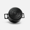 Geëmailleerde gietijzeren braadpan Mattia 3.0 met deksel Ø 26 cm (5,5 l), zwart