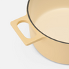 Geëmailleerde gietijzeren braadpan Mattia 3.0 met deksel Ø 20 cm (2 l), crème