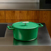 Kookpan Mattia 3.0, Ø 26 cm (5,5 l) - Geëmailleerde gietijzeren kookpan met deksel, groen