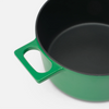 Geëmailleerde gietijzeren braadpan Mattia 3.0 met deksel Ø 20 cm (2 l), groen
