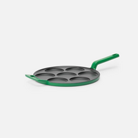 Pannenkoekenpan Mattia 3.0, Ø 26 cm - Geëmailleerde gietijzeren pan, groen