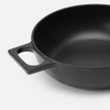 Geëmailleerde gietijzeren tegame pan Mattia 3.0 met deksel Ø 26 cm, zwart