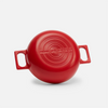 Geëmailleerde gietijzeren tegame pan Mattia 3.0 met deksel Ø 26 cm, rood