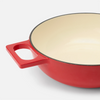 Geëmailleerde gietijzeren tegame pan Mattia 3.0 met deksel Ø 26 cm, rood