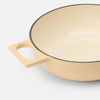 Geëmailleerde gietijzeren tegame pan Mattia 3.0 met deksel Ø 26 cm, crème