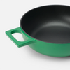 Geëmailleerde gietijzeren tegame pan Mattia 3.0 met deksel Ø 26 cm, groen