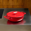 Tegame pan Mattia 3.0, Ø 26 cm - Geëmailleerde gietijzeren pan met deksel, rood
