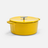 Geëmailleerde gietijzeren pan met deksel Ø 26 cm (6 l), geel