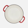 Geëmailleerde gietijzeren Tegame-pan met deksel Ø 26 cm (3,5 l), rood