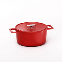 Geëmailleerde gietijzeren braadpan Mattia 3.0 met deksel Ø 26 cm (5,5 l), rood
