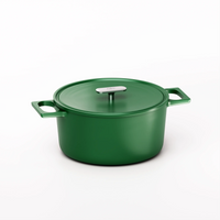 Geëmailleerde gietijzeren braadpan Mattia 3.0 met deksel Ø 26 cm (5,5 l), groen