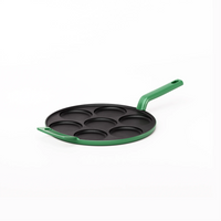 Mattia 3.0 pannenkoekenpan van geëmailleerd gietijzer Ø 26 cm, groen