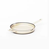 Geëmailleerde gietijzeren koekenpan Mattia 3.0 zonder deksel Ø 26 cm, crème